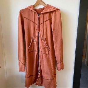 Prairie Underground Long Cloak Hoodie Rustic Peach